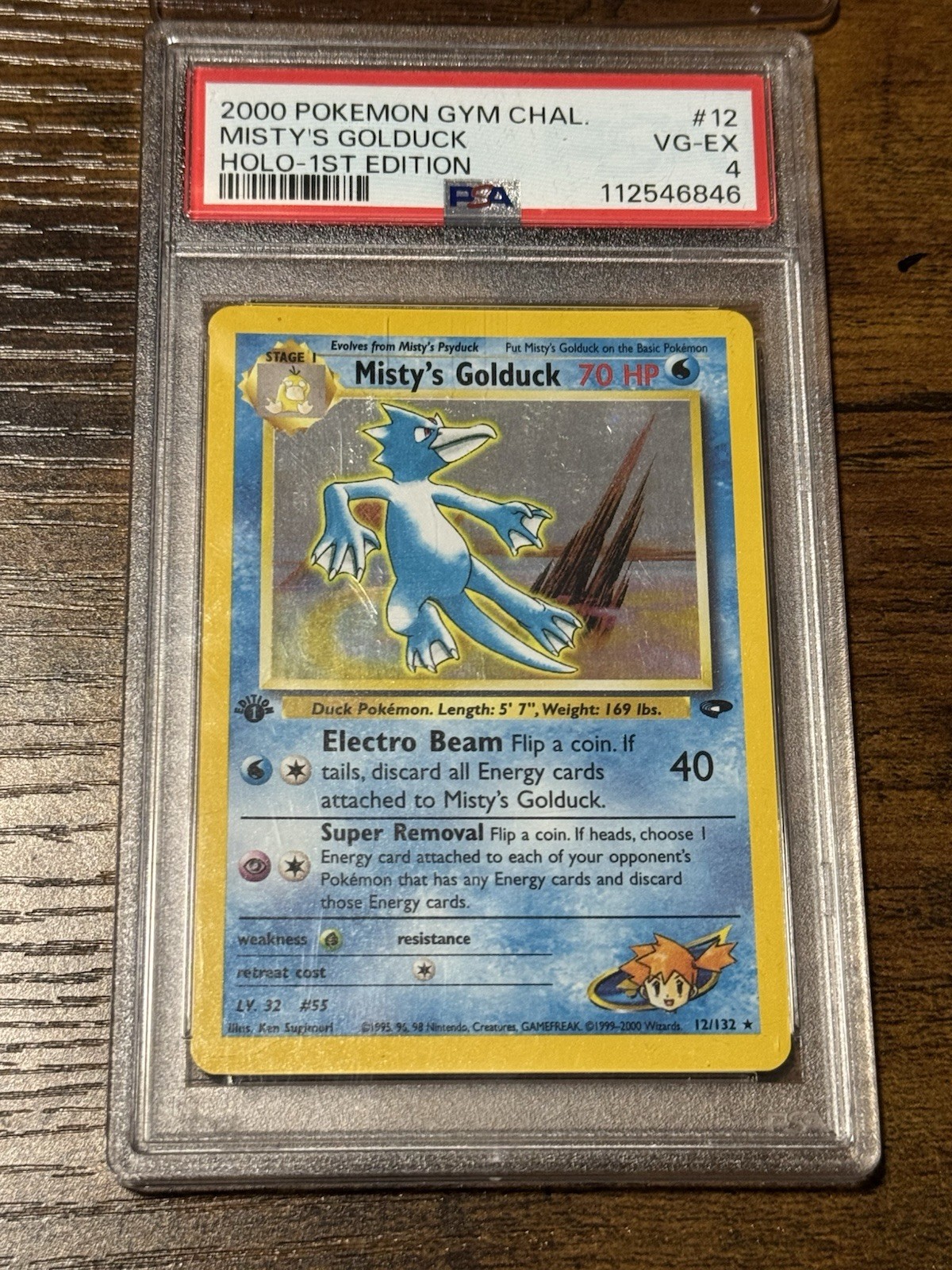 1st Edition Misty’s Golduck Psa 4 Gym Challenge 12/132 Holo Wotc Pokemon Slab 1st Edition Misty’s Golduck Psa 4 Gym Challenge 12/132 Holo Wotc Pokemon Slab