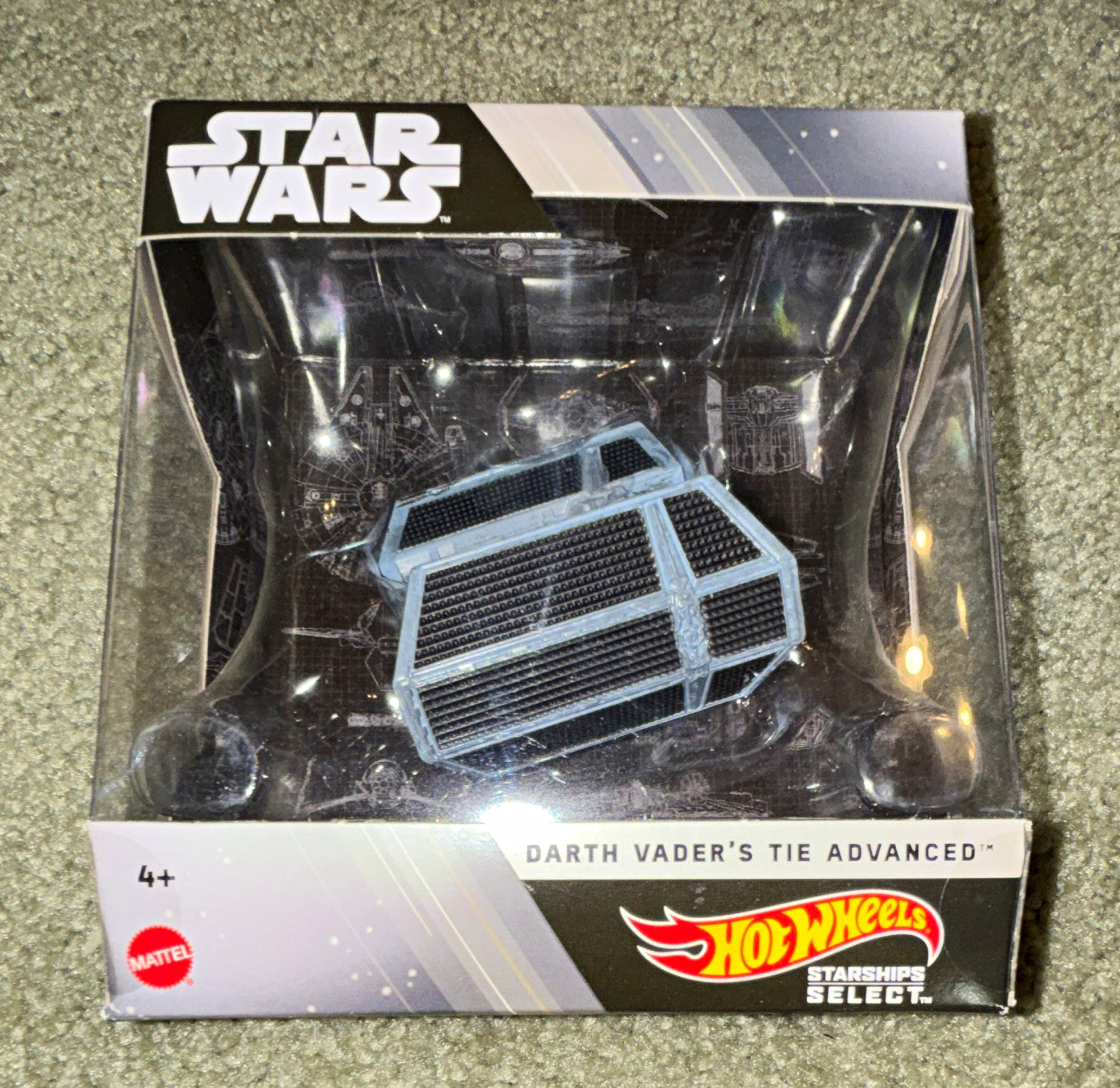 Hot Wheels Star Wars Starships Select Darth Vader TIE Advanced Starship 2019