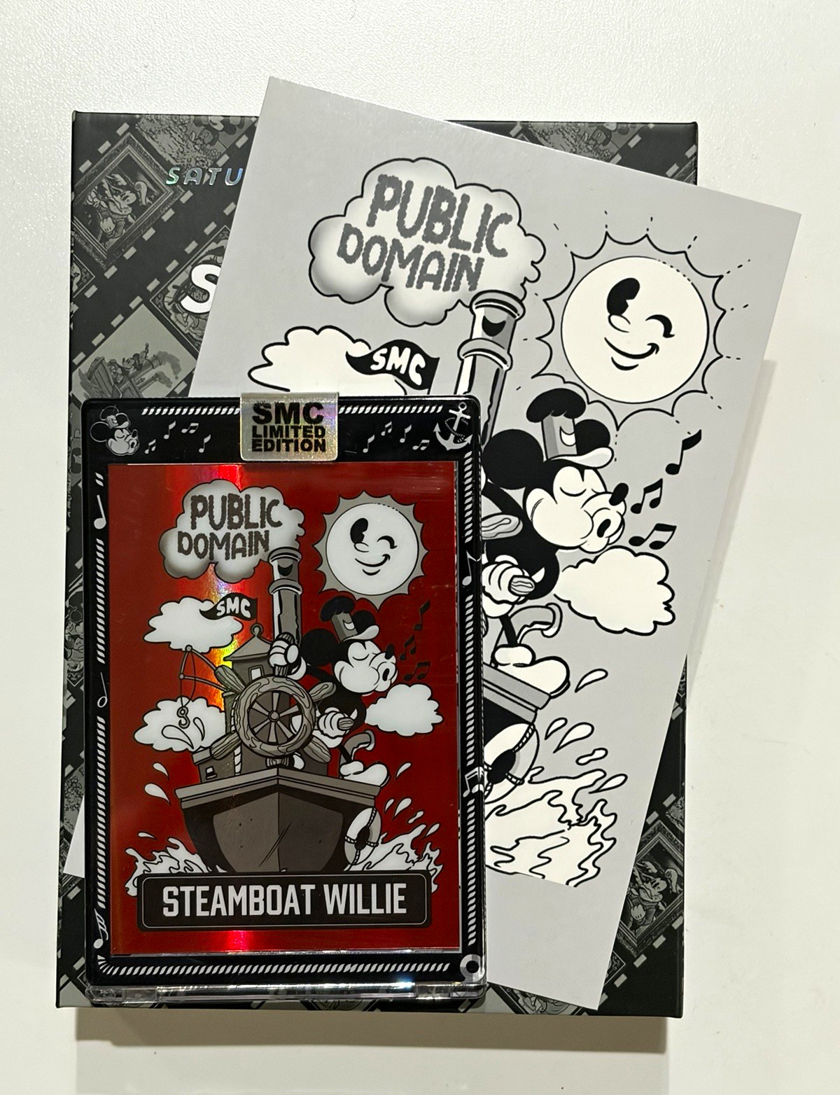 Saturday Morning Cards 2026 SMC Steamboat Willie Red P-3 12/25 LE
