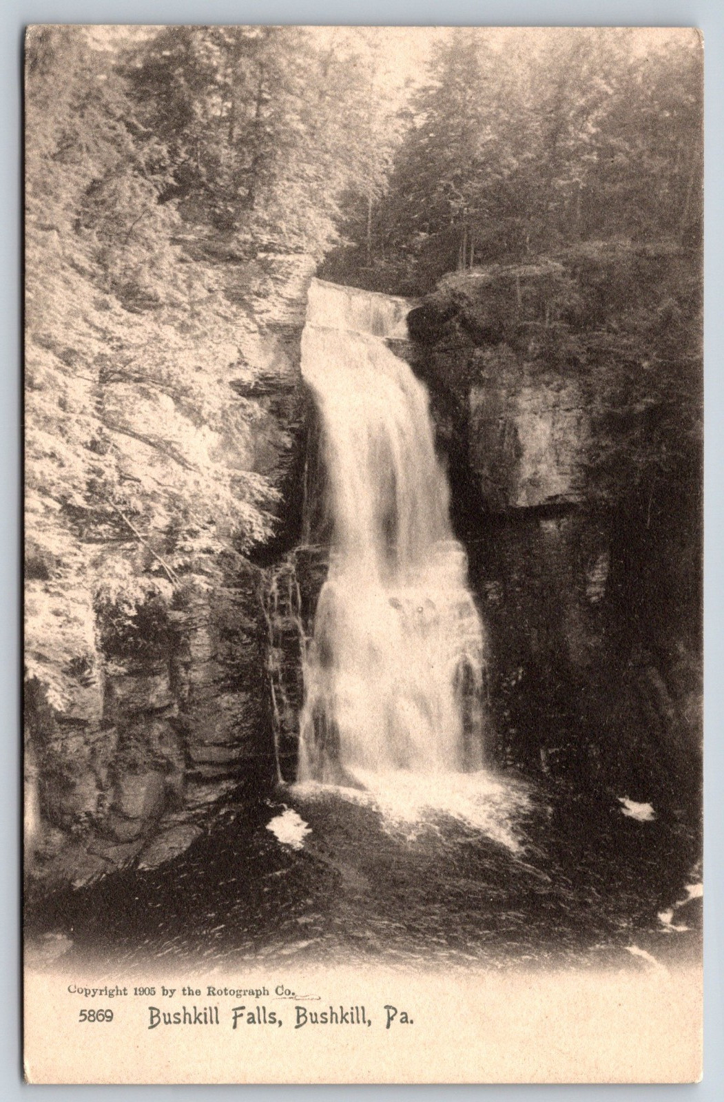 Bushkill Falls Pennsylvania Vintage Postcard