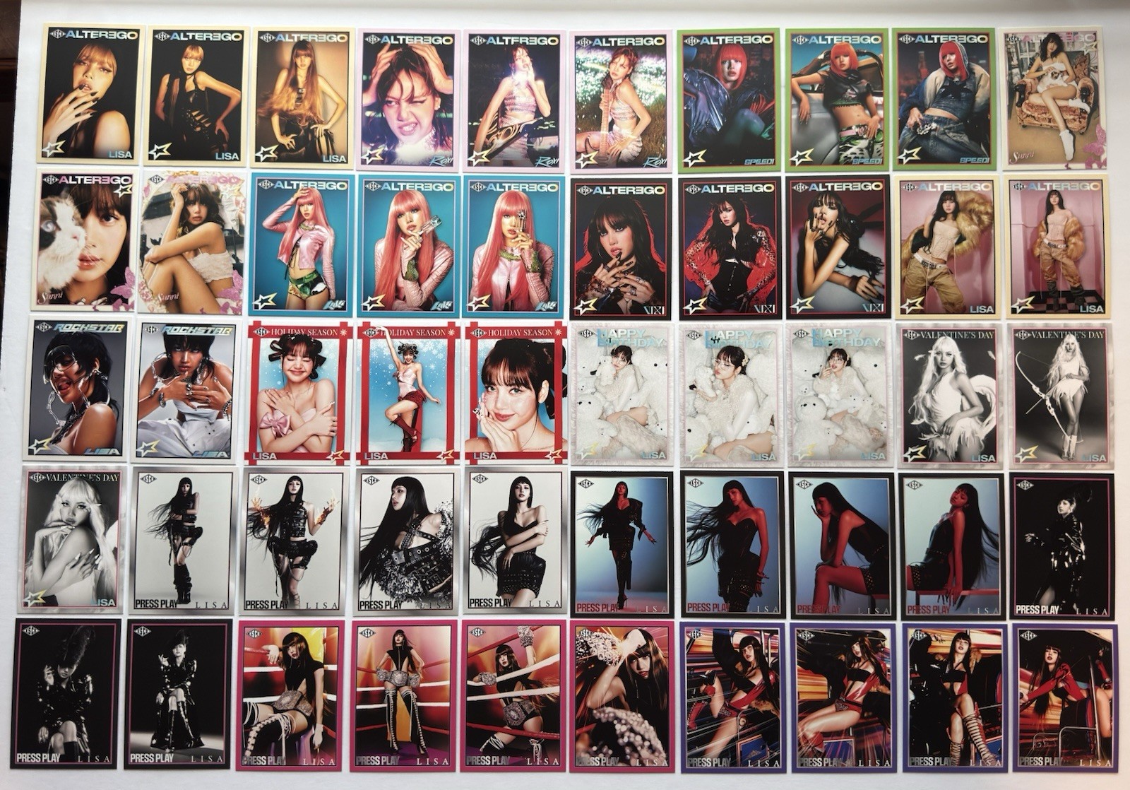 NEW 2026 LISA ESCO TRADING CARDS COMPLETE BASE SET 50 CARDS PRESS PLAY ALBUM