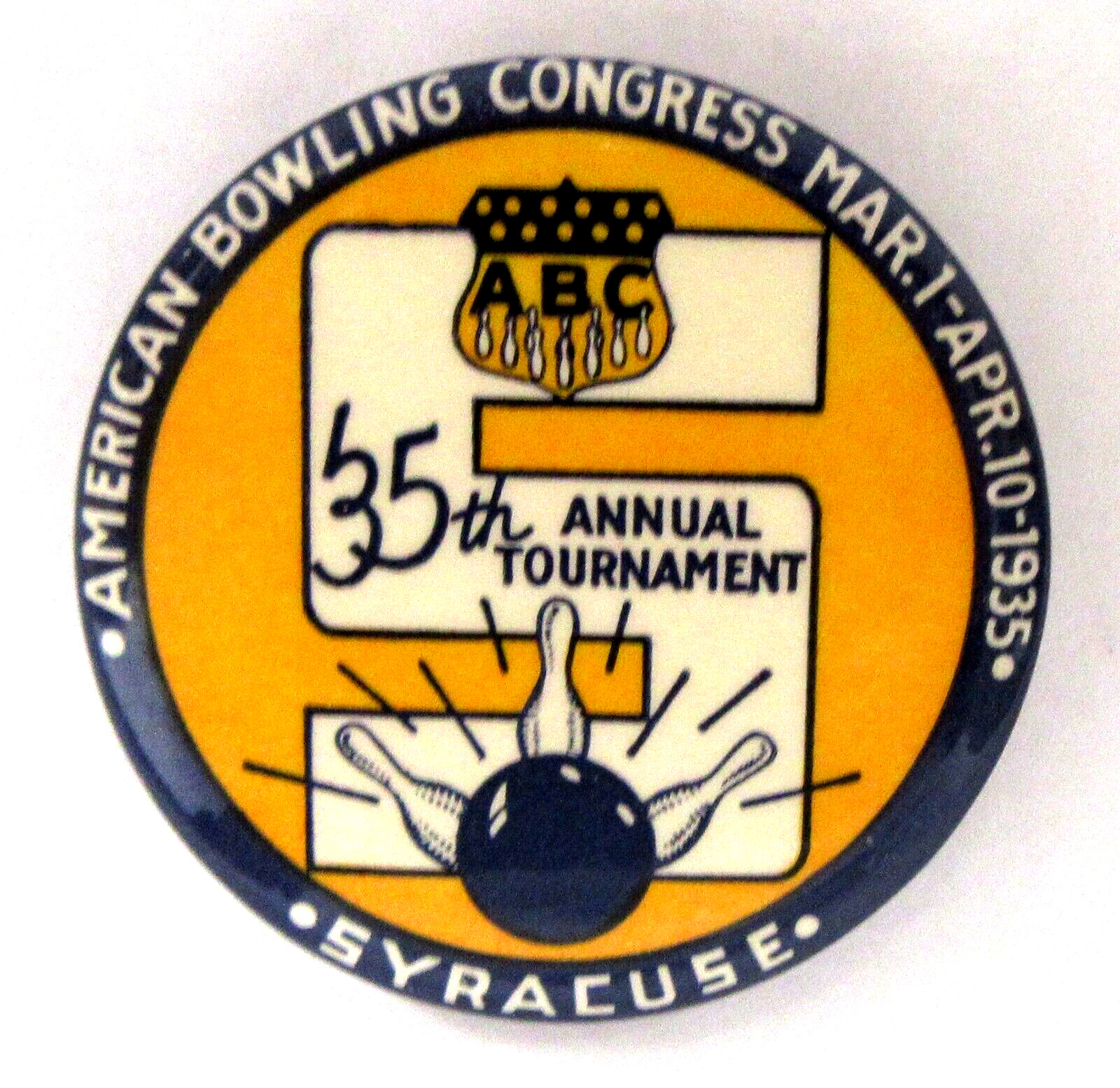 1935 ABC AMERICAN BOWLING CONGRESS Syracuse 1.75\
