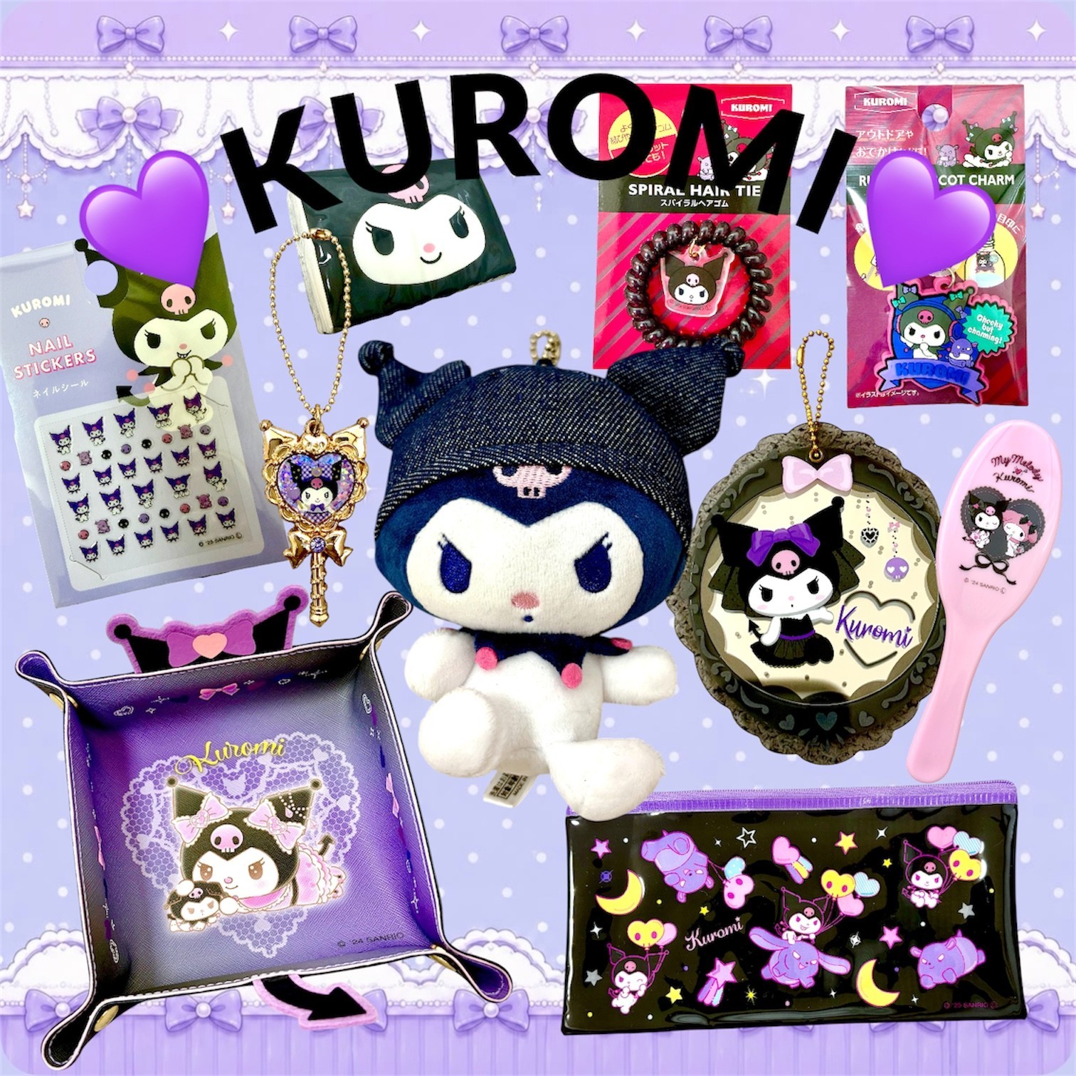 KUROMI by Sanrio JapanSet of 10.