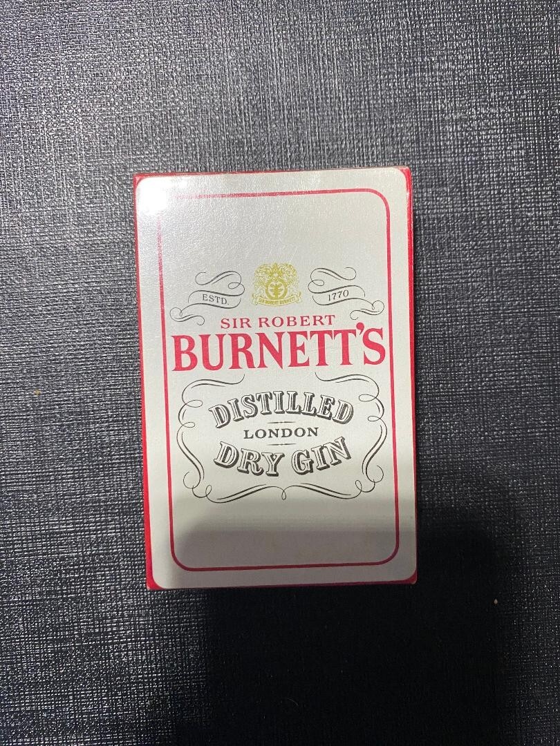 Playing Cards “Sir Robert Burnett’s” Distilled London Dry Gin ( in wrapper) Playing Cards “Sir Robert Burnett’s” Distilled London Dry Gin ( in wrapper)