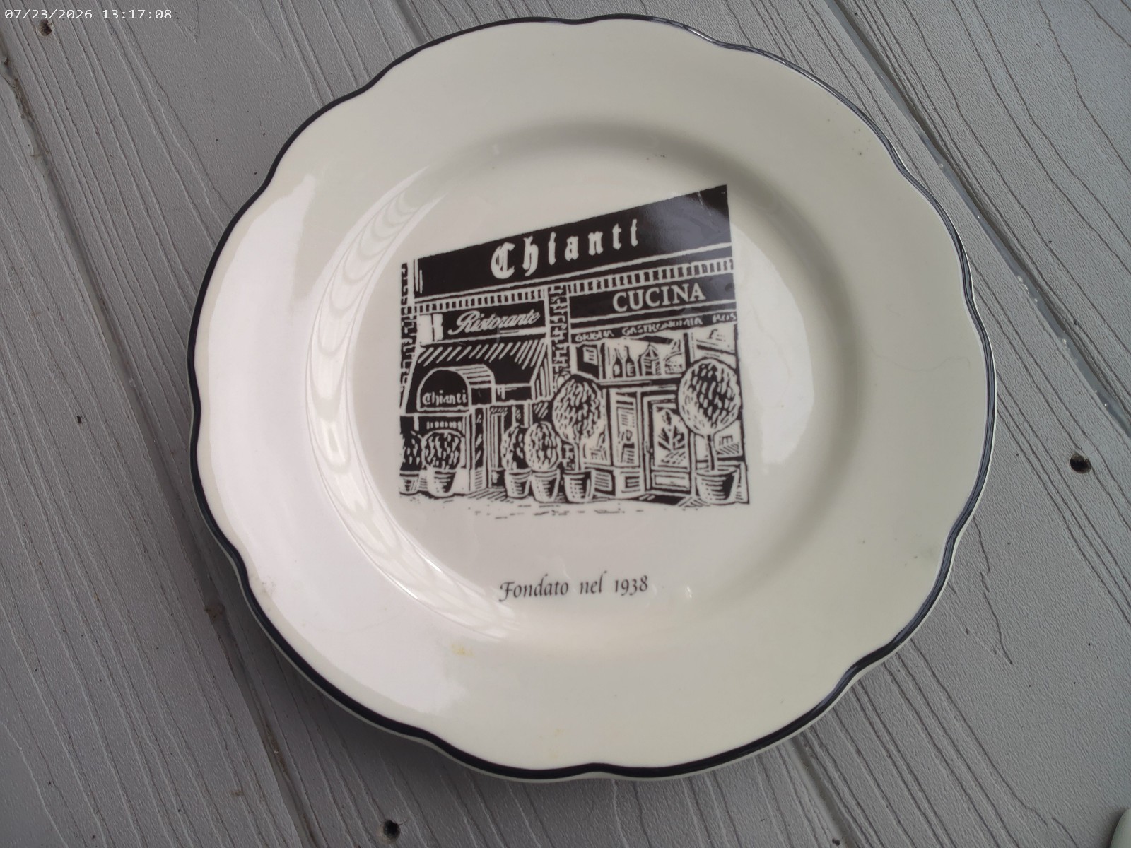 CHIANTI Los Angeles Vintage MELROSE Italian Restaurant Ceramic CHINA Plate CHIANTI Los Angeles Vintage MELROSE Italian Restaurant Ceramic CHINA Plate