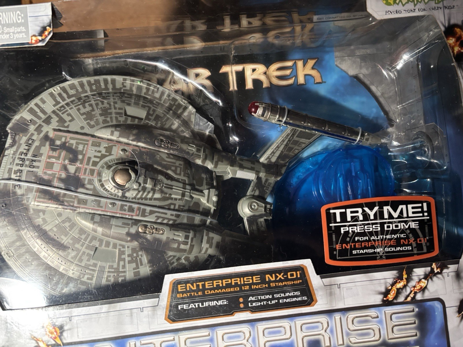 Art Asylum Star Trek Enterprise Battle Damaged 12 Inch Starship MIB