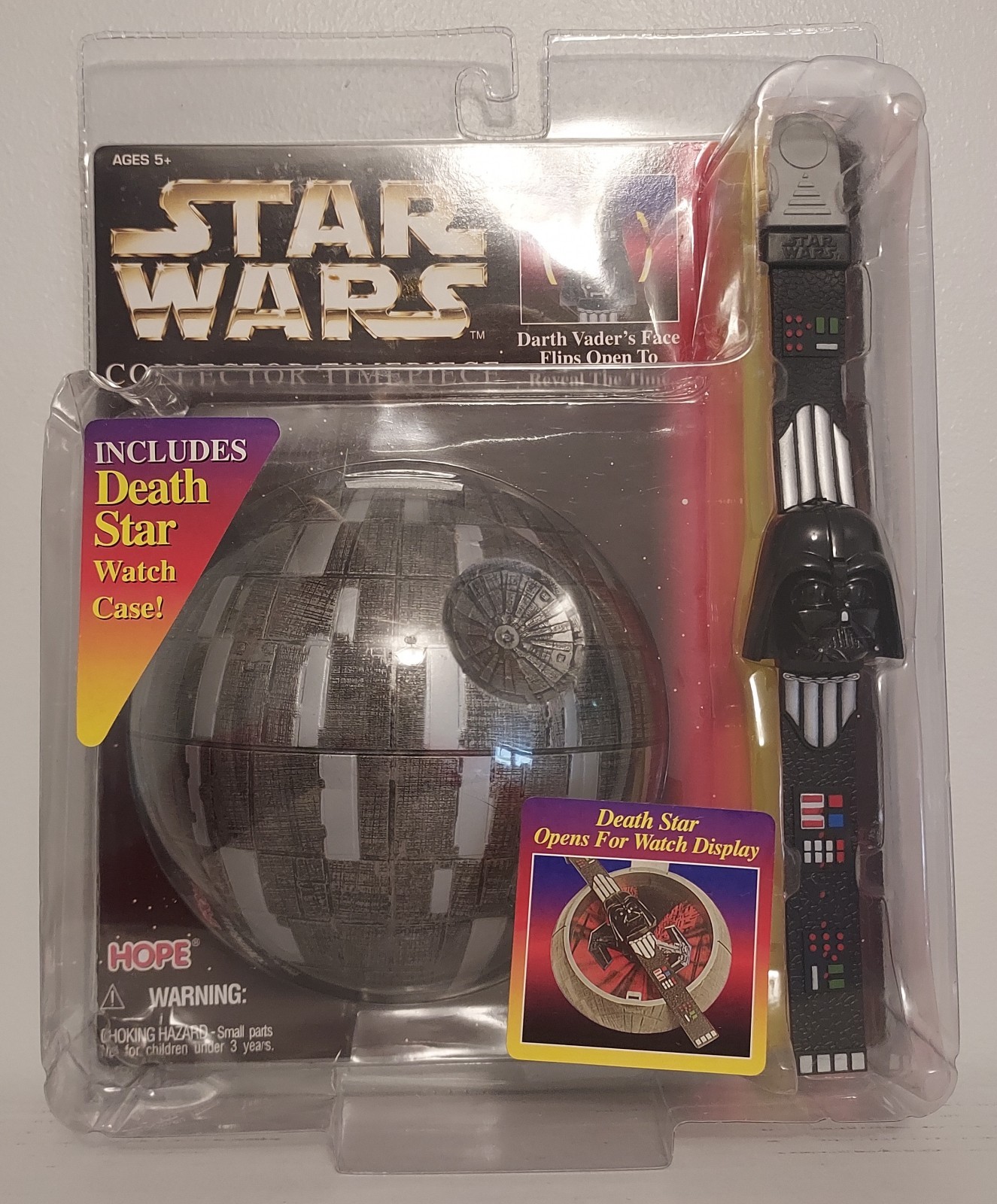 Vintage 1996 Star Wars Collector Timepiece Darth Vader Watch Death Star Case New Vintage 1996 Star Wars Collector Timepiece Darth Vader Watch Death Star Case New