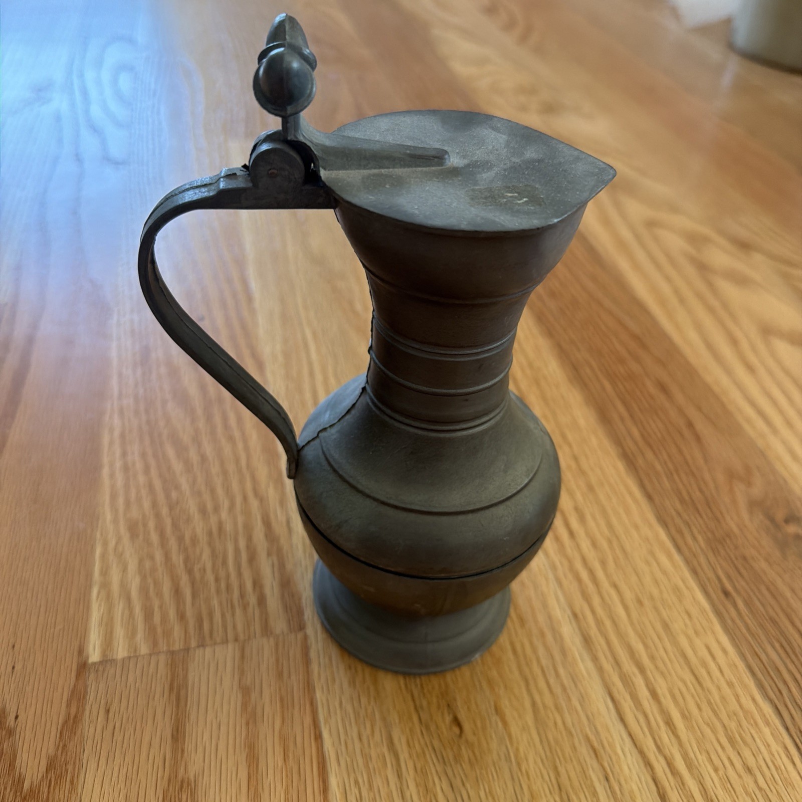 Antique 18th Cent. Likely German Pewter Baluster Measure Pitcher Tankard 8inch Antique 18th Cent. Likely German Pewter Baluster Measure Pitcher Tankard 8inch
