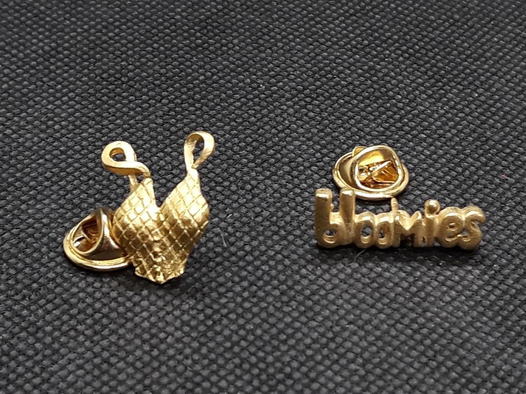 Vintage Lot of 2 Bloomies Vintage 1980's Bloomingdale's New York Store Pins