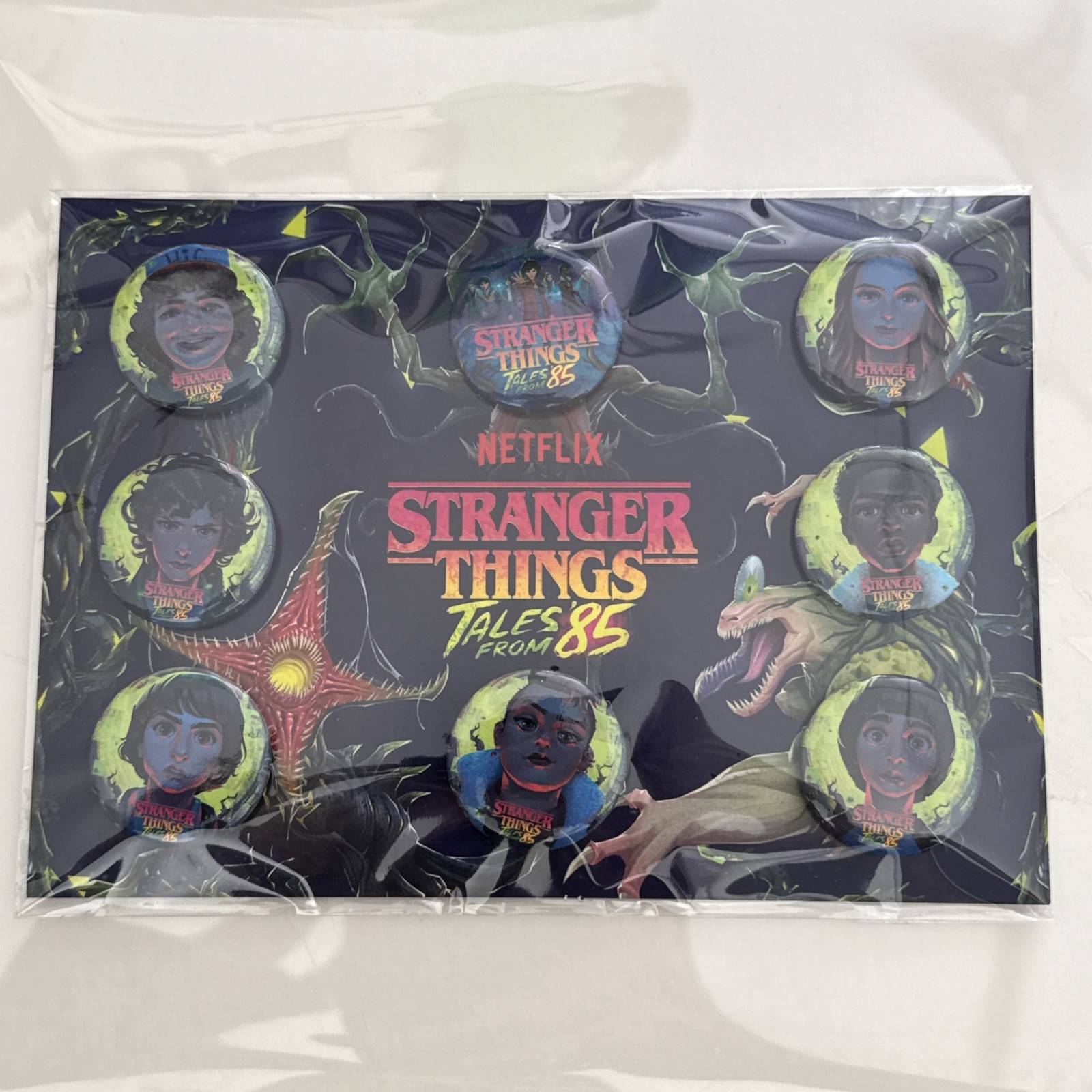 Netflix Stranger Things Tales From \'85 8 Pins Promo Set AMC Theatres Exclusive