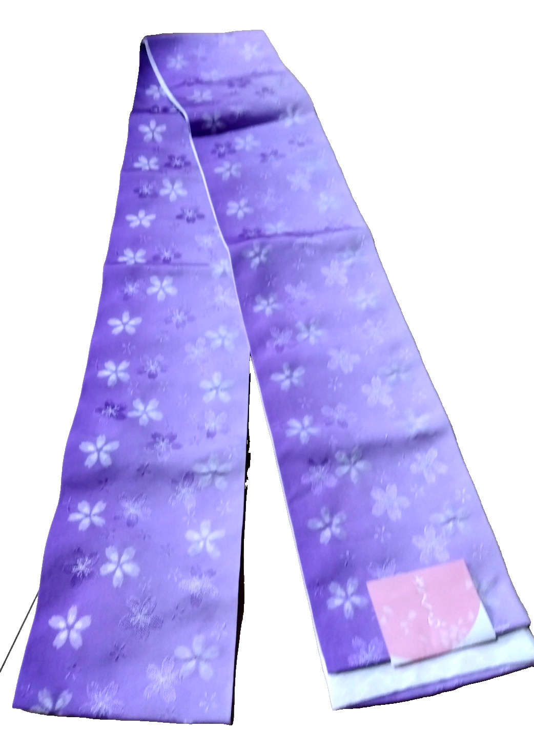 New Hanhaba Obi – Sakura Pattern – 348cm × 17cm – Japanese Kimono Belt