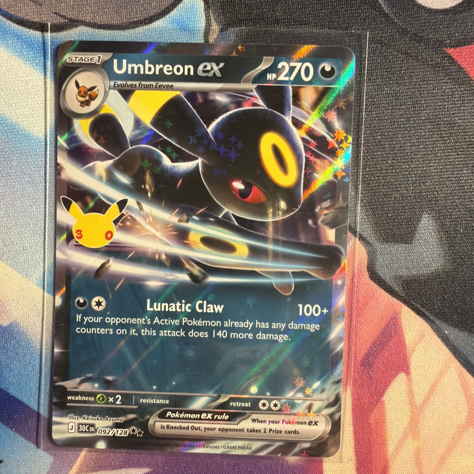 Pokémon TCG Umbreon ex 092/128 - 30th Celebration - Near Mint / Mint