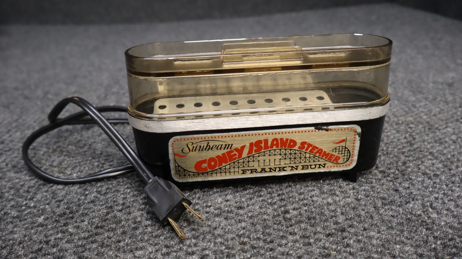 Vintage 1970s Sunbeam Coney Island Frank‘ N Bun Hot Dog Steamer - WORKS