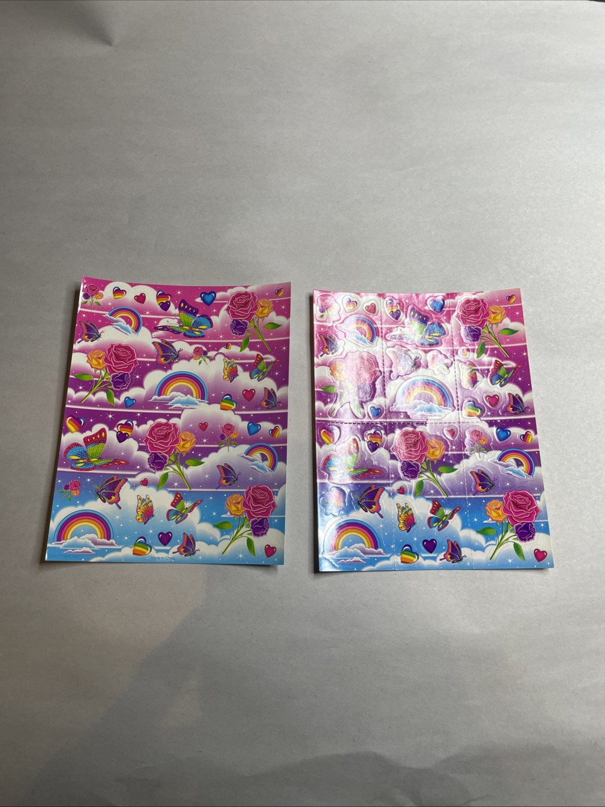 Lisa Frank Vintage Y2K Sticker Sheet Butterflies Roses Rainbows Unused Lisa Frank Vintage Y2K Sticker Sheet Butterflies Roses Rainbows Unused