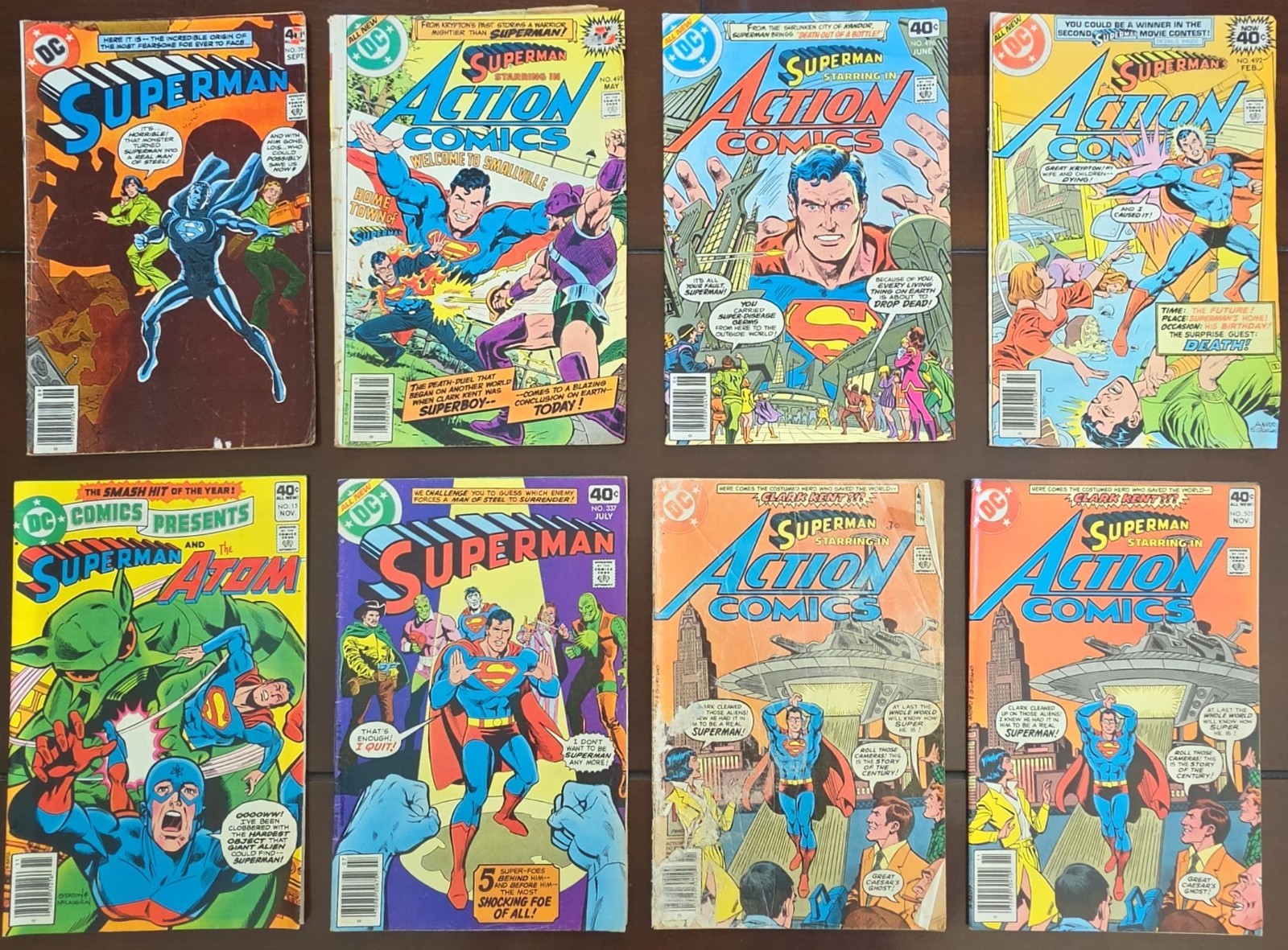 DC Superman 1979 Comic Lot 8 Books Action Comics DC Presents Vintage Bronze Age