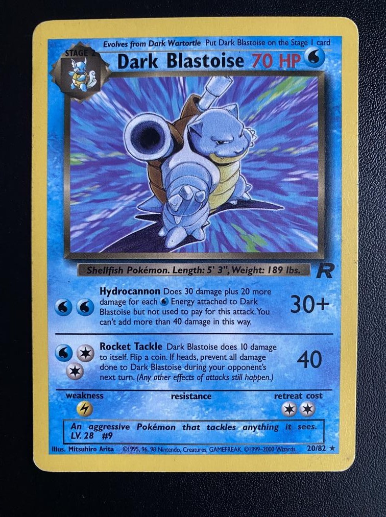 Dark Blastoise 20/82 Non-Holo Team Rocket MP