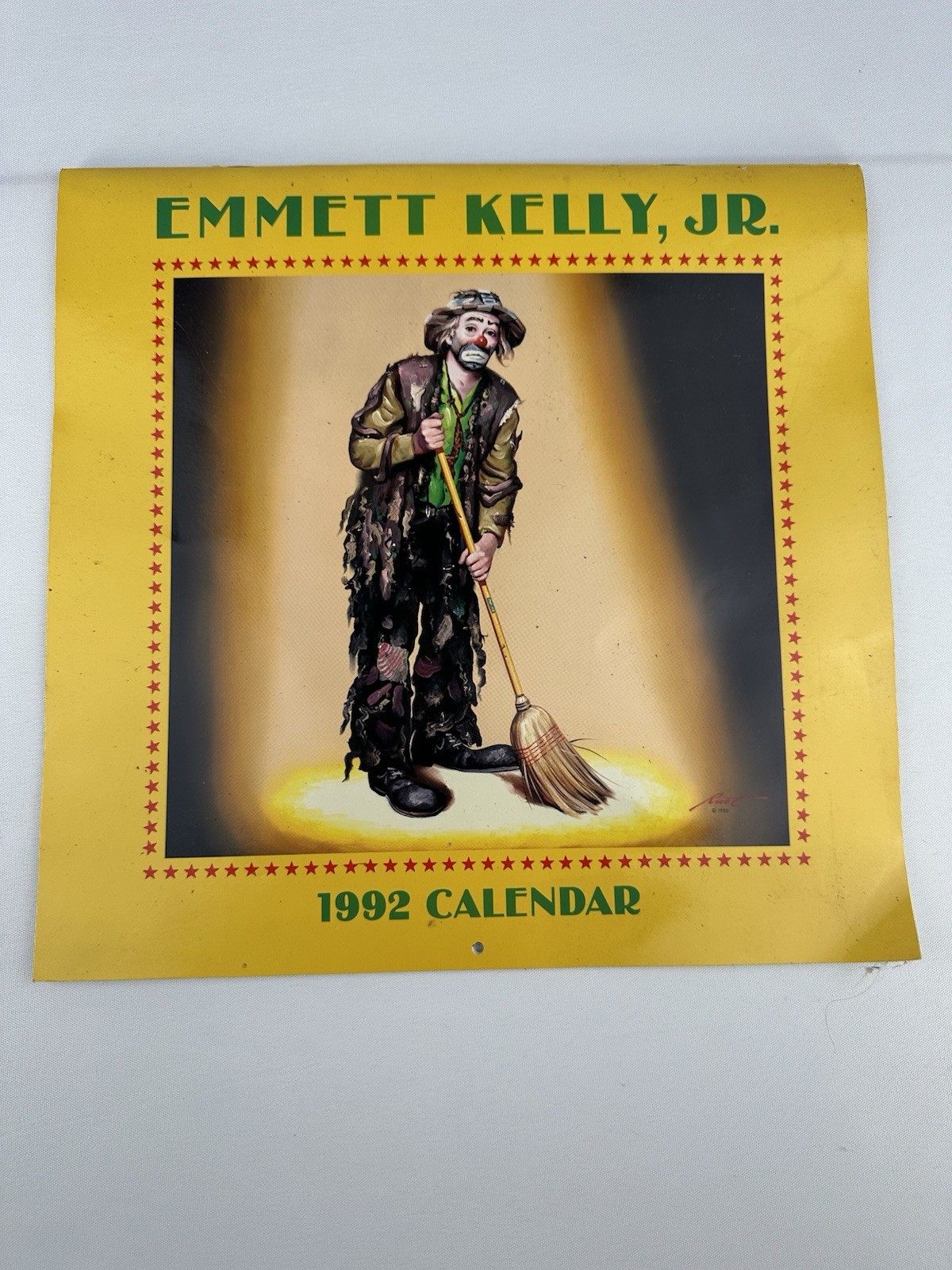 Vintage 1992 Emmett Kelly Jr Clown Calendar Vintage 1992 Emmett Kelly Jr Clown Calendar