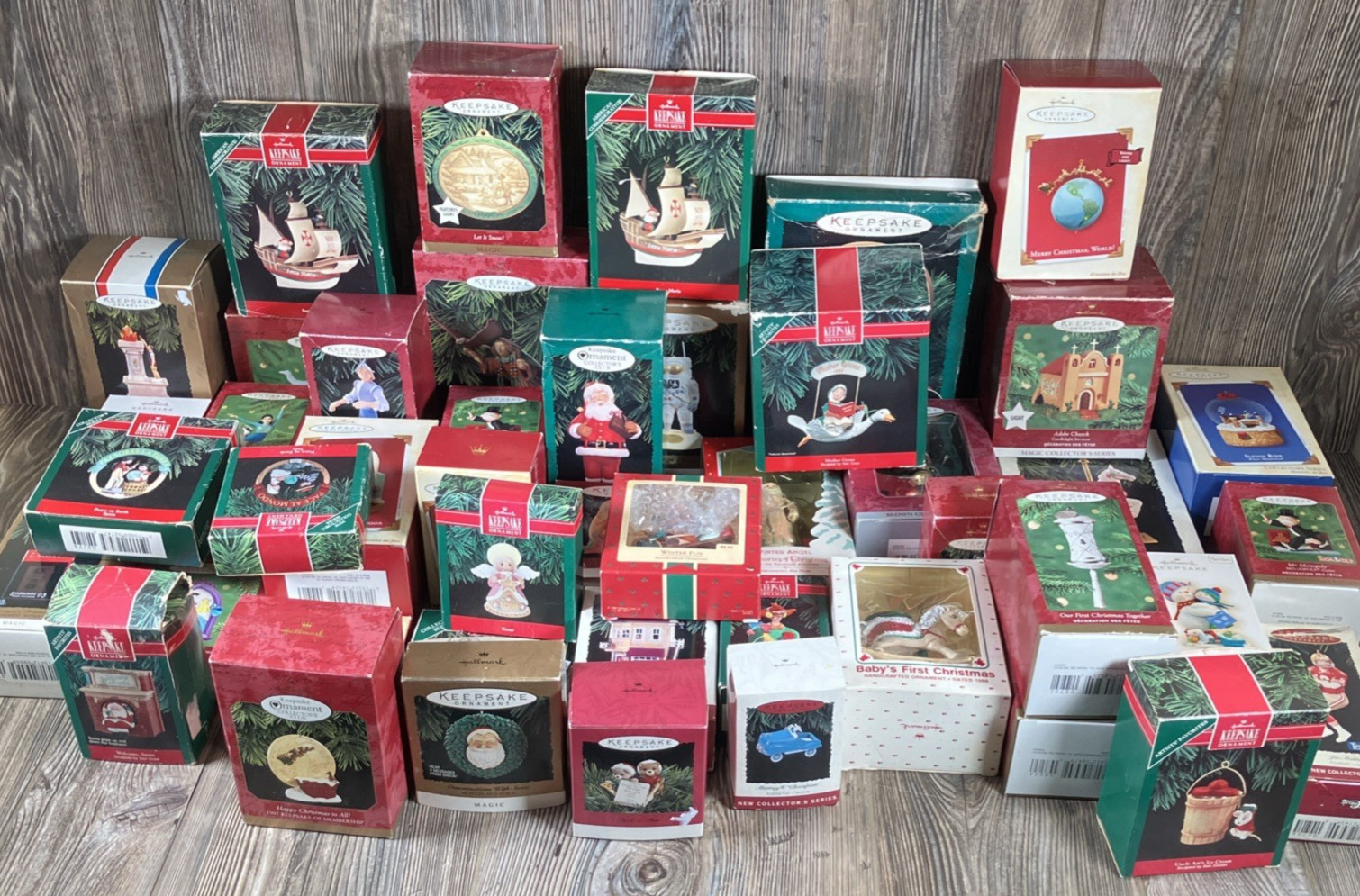 Hallmark 46 Lot Various Ornaments Magic/Sound Untested 1988 90s 2000s w/Box Read