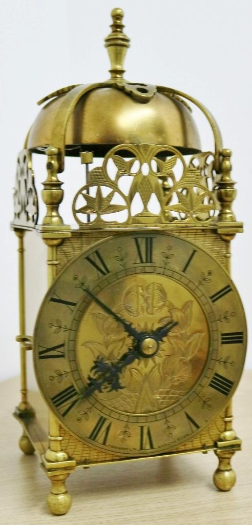 Fantastic Antique French 8 Day Top Bell Striking Table Lantern Mantel Clock
