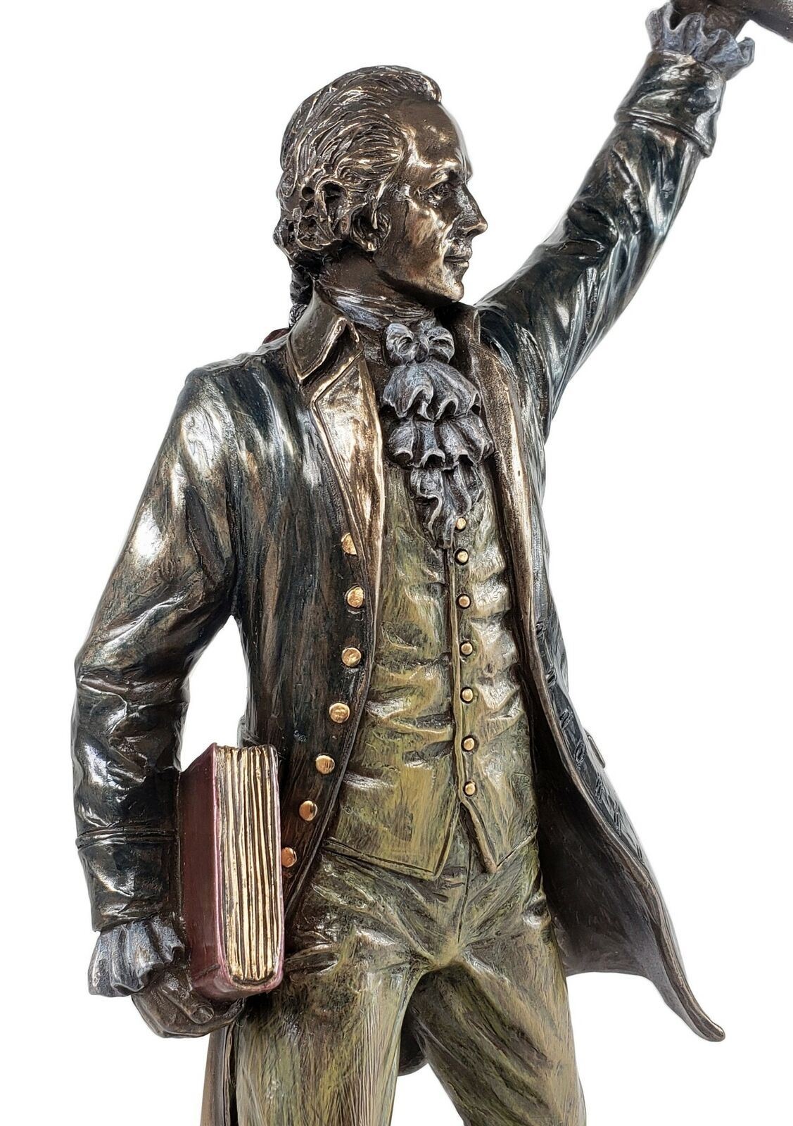 12 3/4 inch Alexander Hamilton Standing Holding Scroll Statue Bronze Finish 12 3/4 inch Alexander Hamilton Standing Holding Scroll Statue Bronze Finish