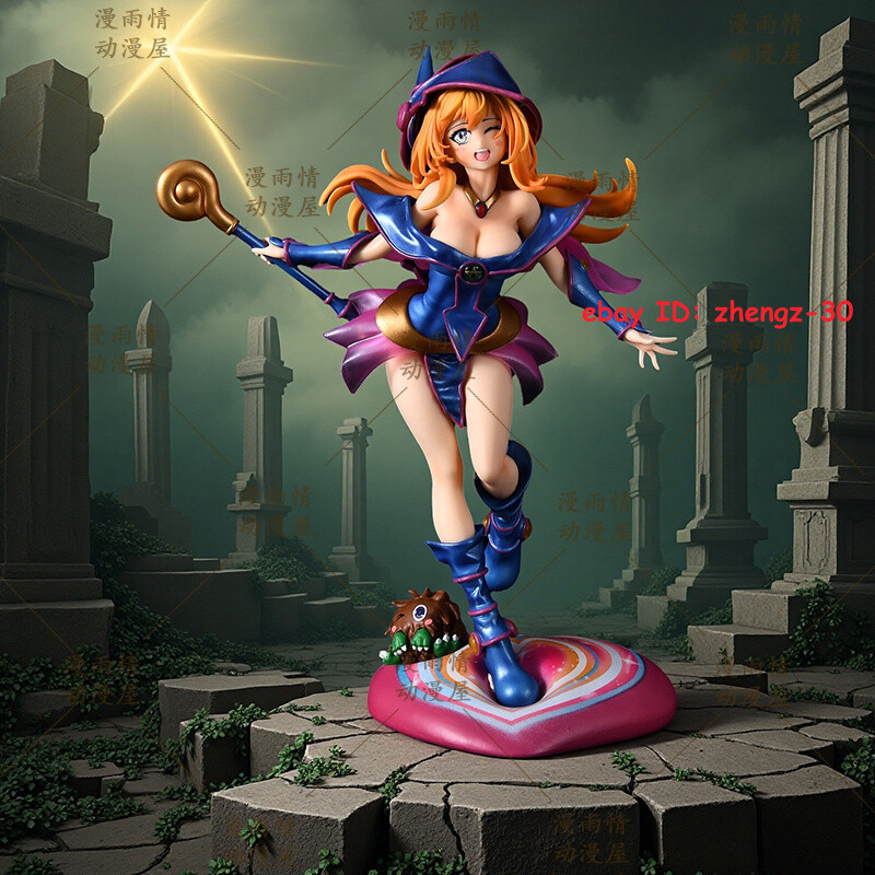 H28CM Yu-Gi-Oh Black Magician Girl Figure GK Statue Collectibles Toys Xmas Gift