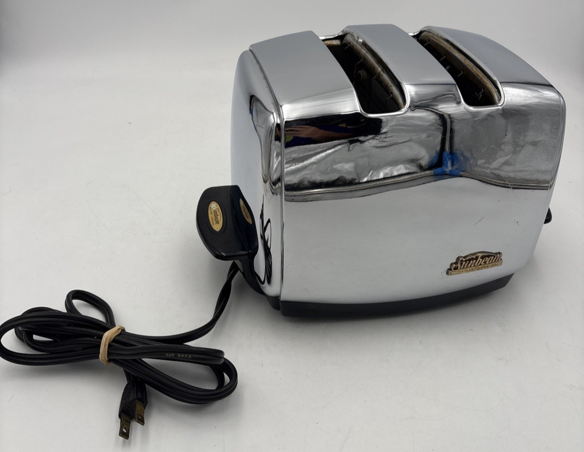 Sunbeam T-35 Toaster Radiant Control Chrome Auto Drop VTG MCM Tested & Working Sunbeam T-35 Toaster Radiant Control Chrome Auto Drop VTG MCM Tested & Working
