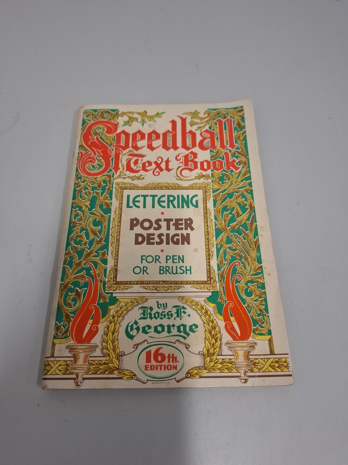 1952 SPEEDBALL TEXT, LETTERING AND POSTER DESIGN BOOK For Pen & Brush, VTG, GUC 1952 SPEEDBALL TEXT, LETTERING AND POSTER DESIGN BOOK For Pen & Brush, VTG, GUC