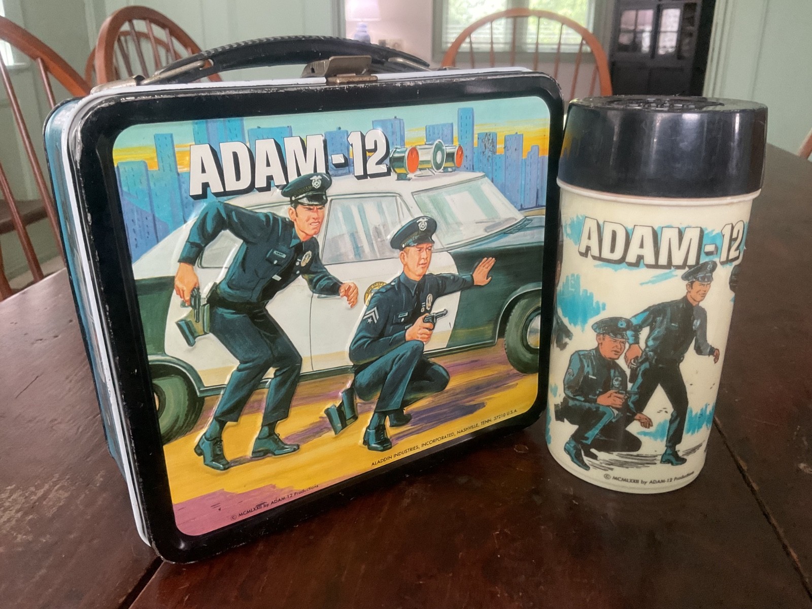 VINTAGE ADAM-12 LUNCHBOX AND THERMOS