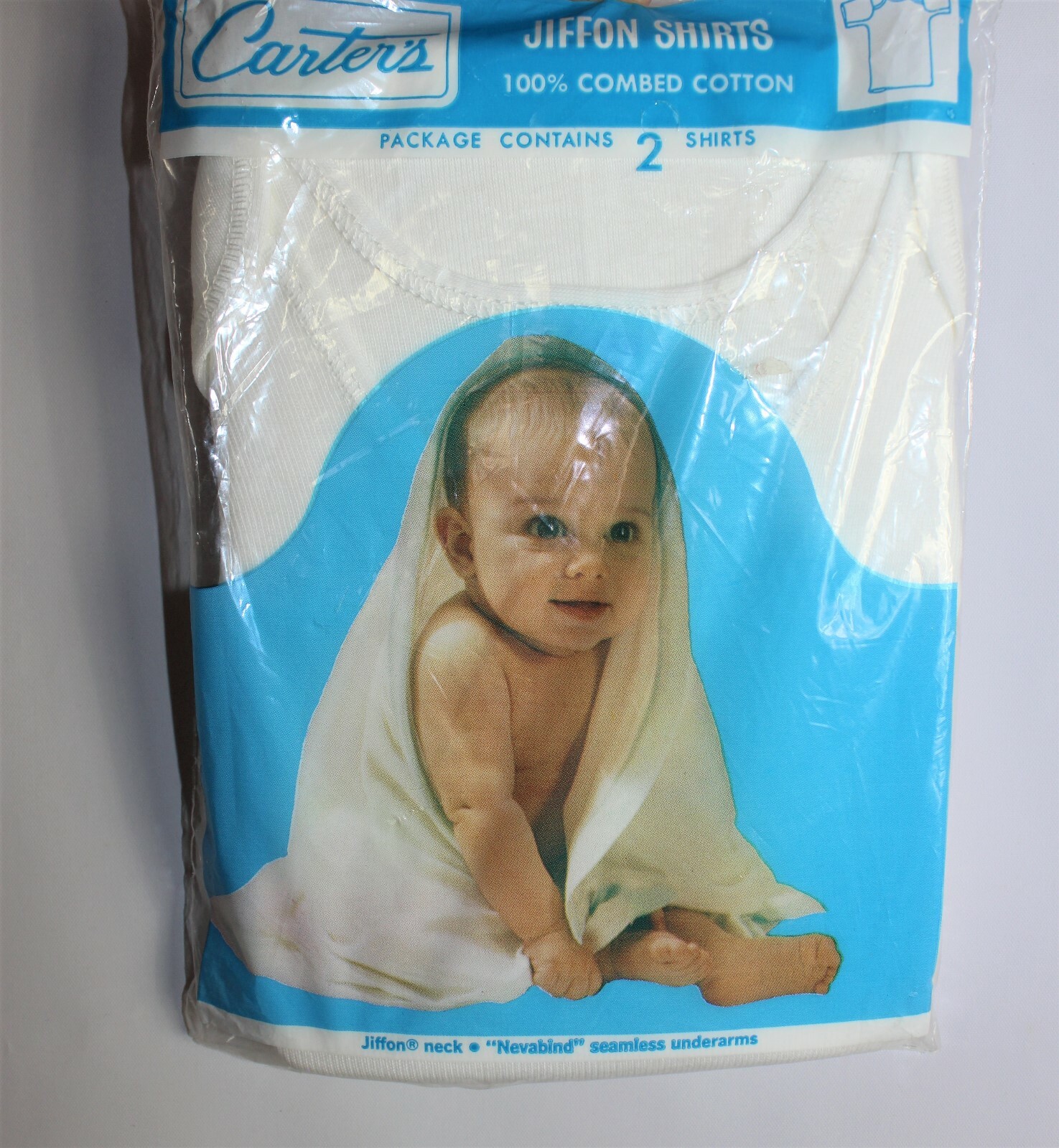 Vintage NWT 1960s 2 pack Carters Size 6M  Jiffon T-Shirts New in Package NOS