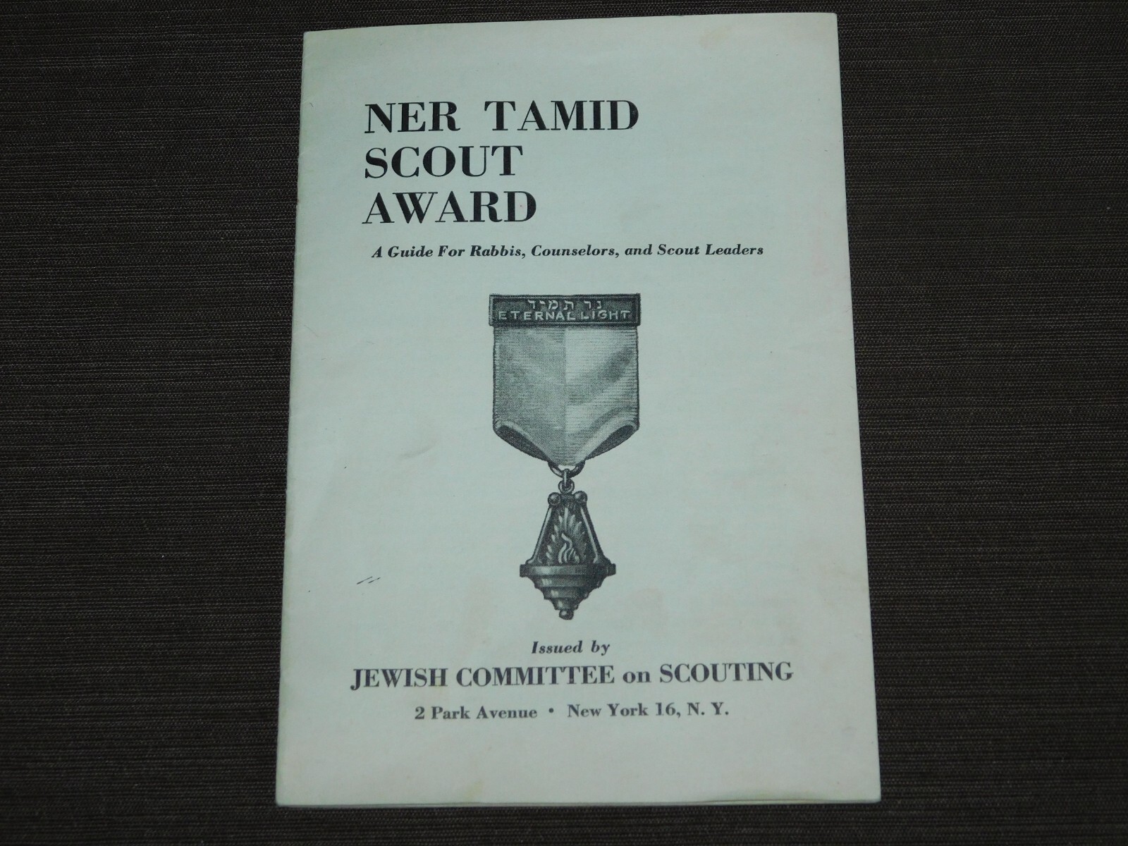 VINTAGE BSA BOY SCOUTS NER TAMID SCOUT AWARD JEWISH SCOUTING BOOKLET