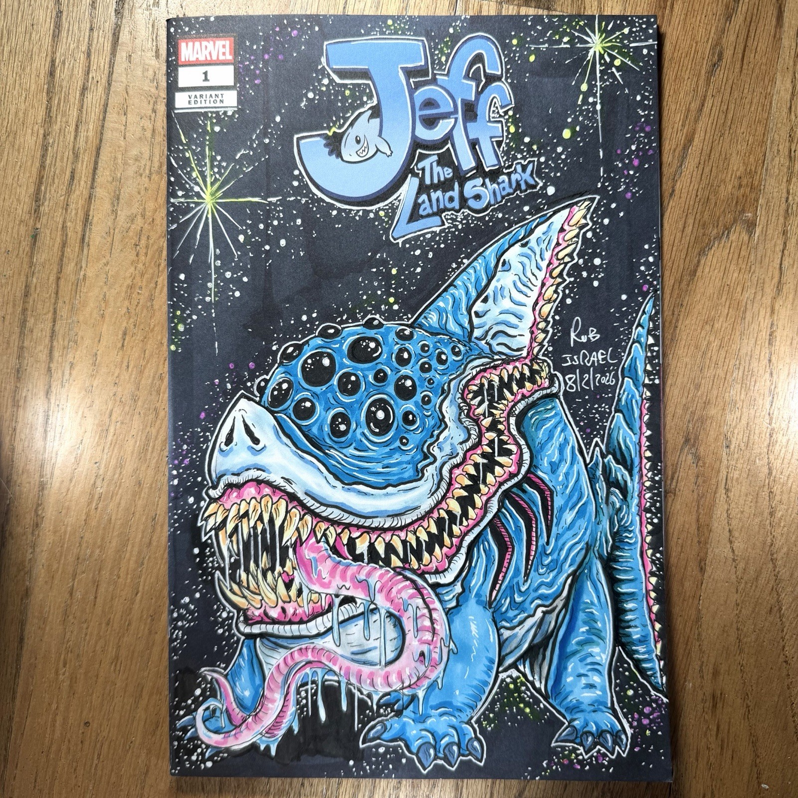 Jeff The Land Shark By Rob Israel Art Sketch Cover Marvel Comics 2026