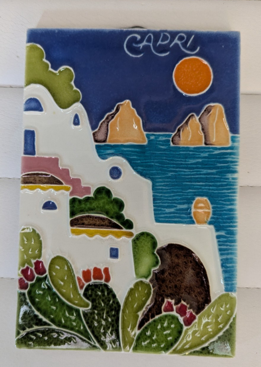 Vintage Creazioni Luciano Capri Italian Ceramic Tile - 4 Vintage Creazioni Luciano Capri Italian Ceramic Tile - 4