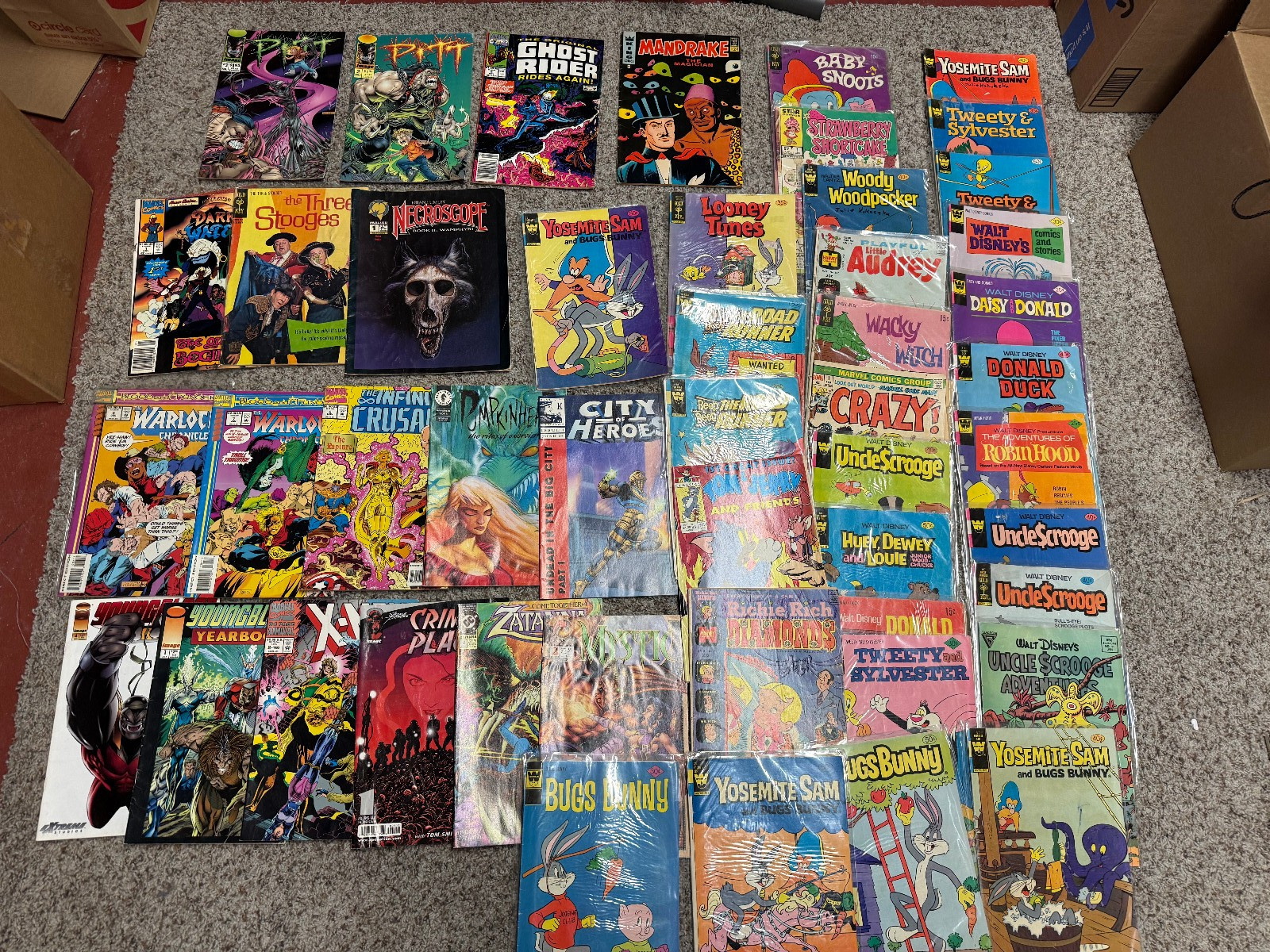57-Piece Vintage Cartoon & Superhero Comic Book Lot - Gold Key, Disney, Marvel 57-Piece Vintage Cartoon & Superhero Comic Book Lot - Gold Key, Disney, Marvel