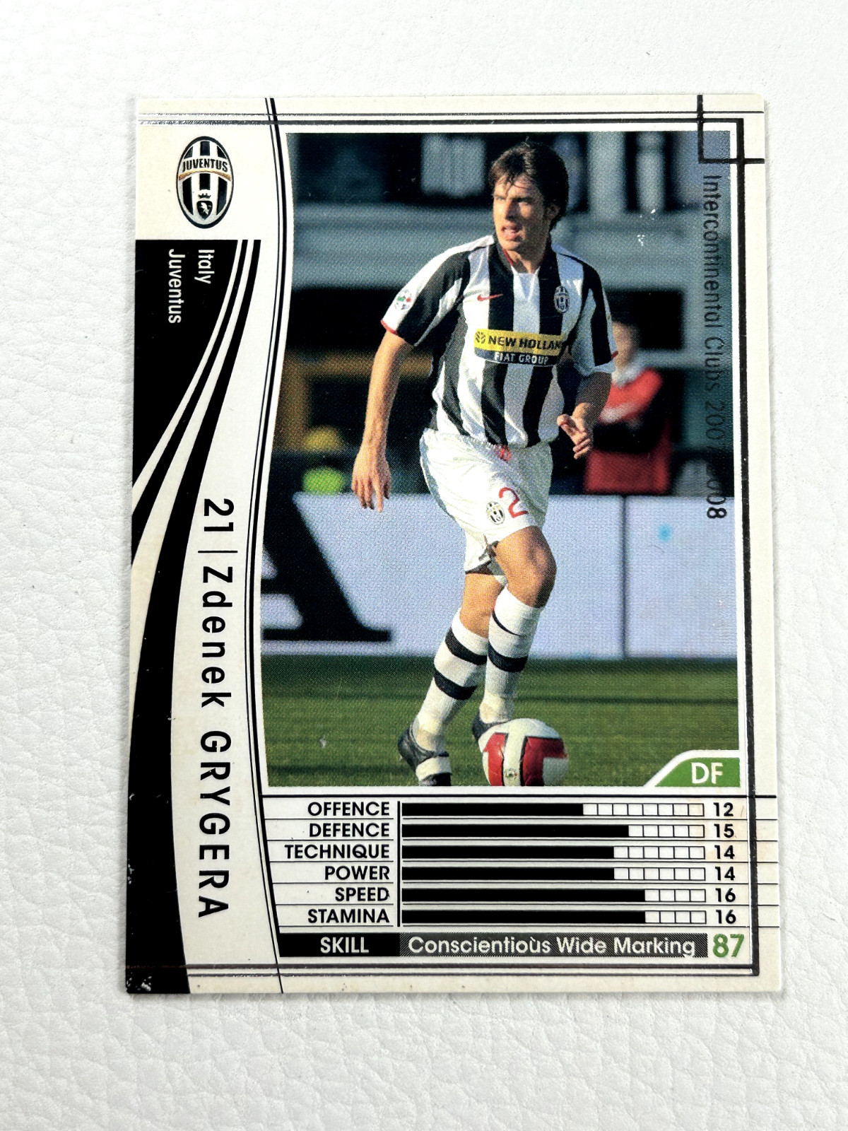 Panini Zdenek Grygera 2007/2008 WCCF Intercontinental Clubs English Card PSA