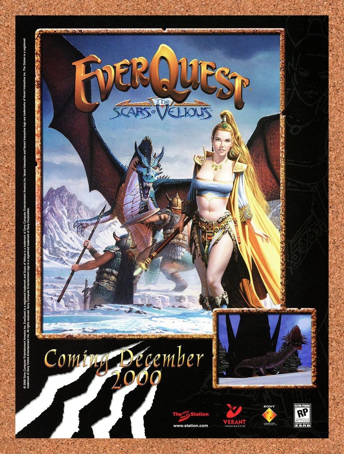 2000 EverQuest Scars Of Velious PC Original Advertisement / Retro Promo v2 2000 EverQuest Scars Of Velious PC Original Advertisement / Retro Promo v2