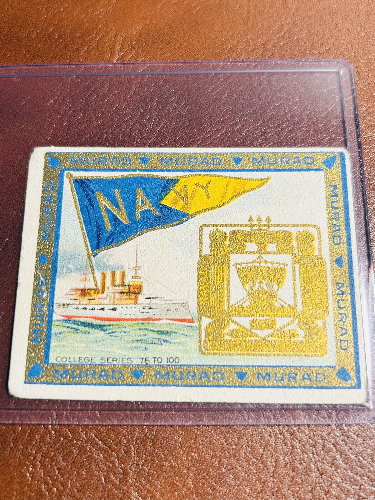 1910s T51 Murad Cigarettes - NAVY- College Series - New To Market