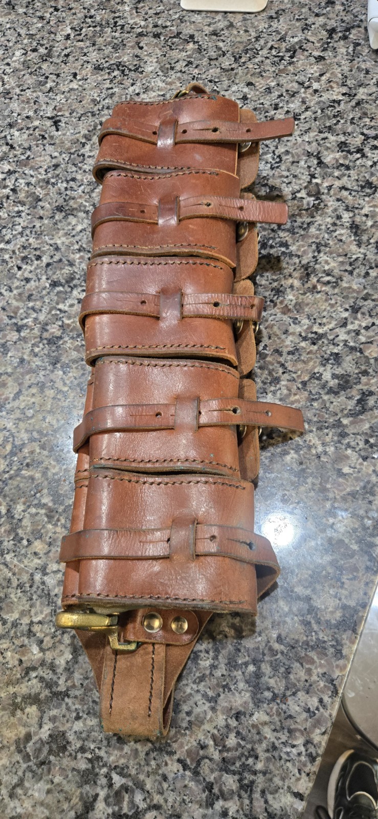 SWEDISH M1910 AMMO BANDOLIER CARTRIDGE BELT LEATHER 1940 DATED BANDOLEER