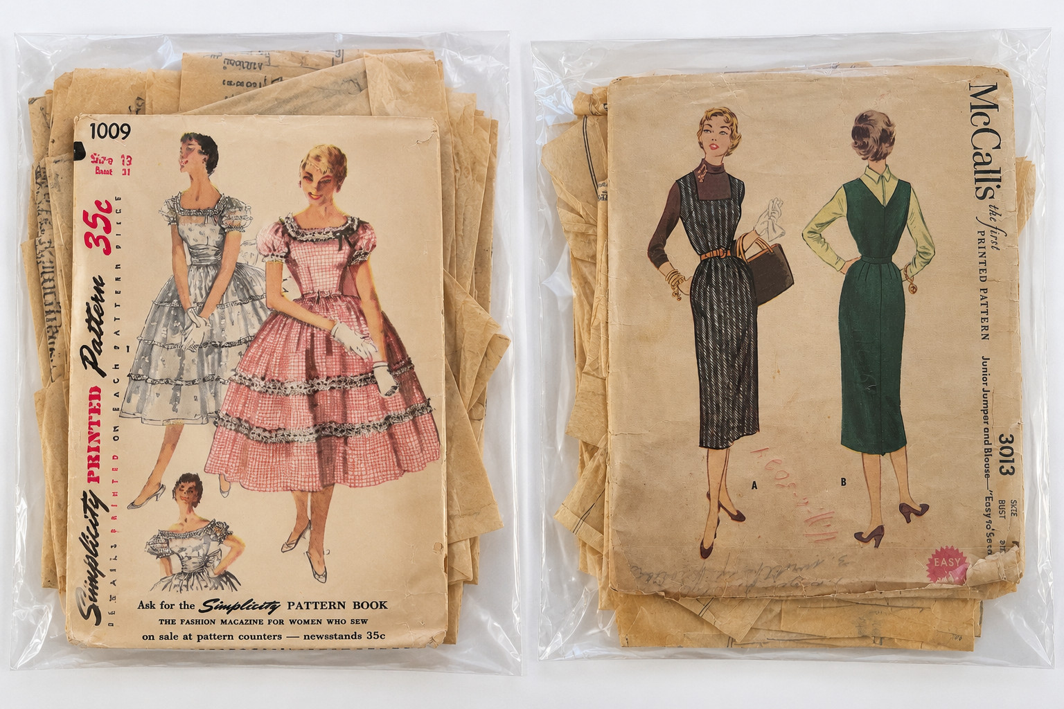 Vintage Sewing Patterns Lot of 2 – Simplicity 1009 & McCall's 3013 Vintage Sewing Patterns Lot of 2 – Simplicity 1009 & McCall's 3013