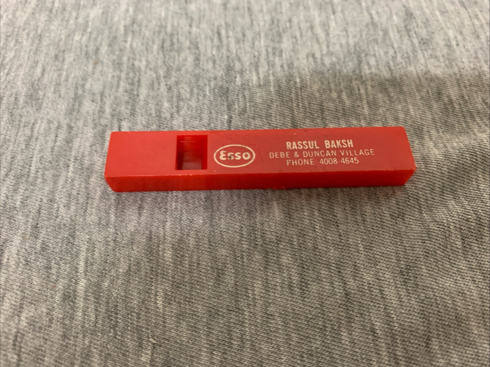 Vintage Plastic Esso Advertising Whistle Trinidad & Tobago