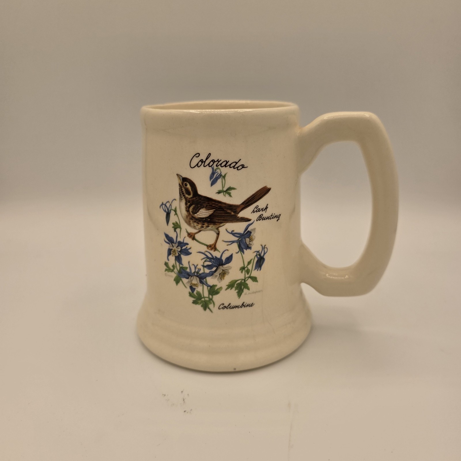 NOS Vintage Stuckeys Mug Colorado Lark Bunting