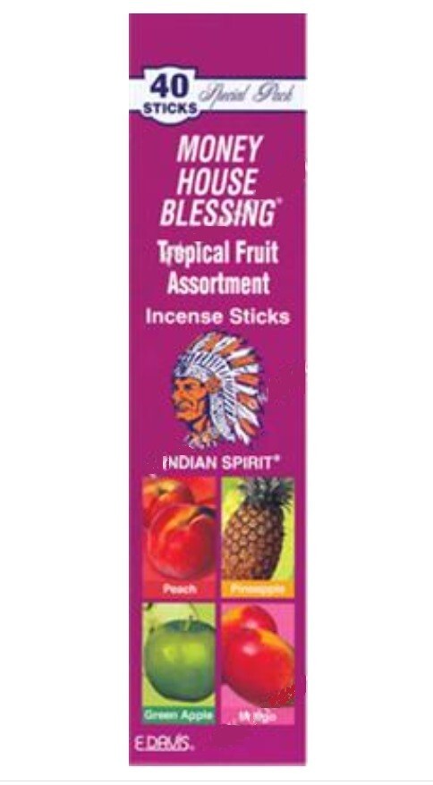 MONEY HOUSE BLESSING (TROPICAL FRUIT ASSORTMENT), (1 pack of 40 Sticks) MONEY HOUSE BLESSING (TROPICAL FRUIT ASSORTMENT), (1 pack of 40 Sticks)