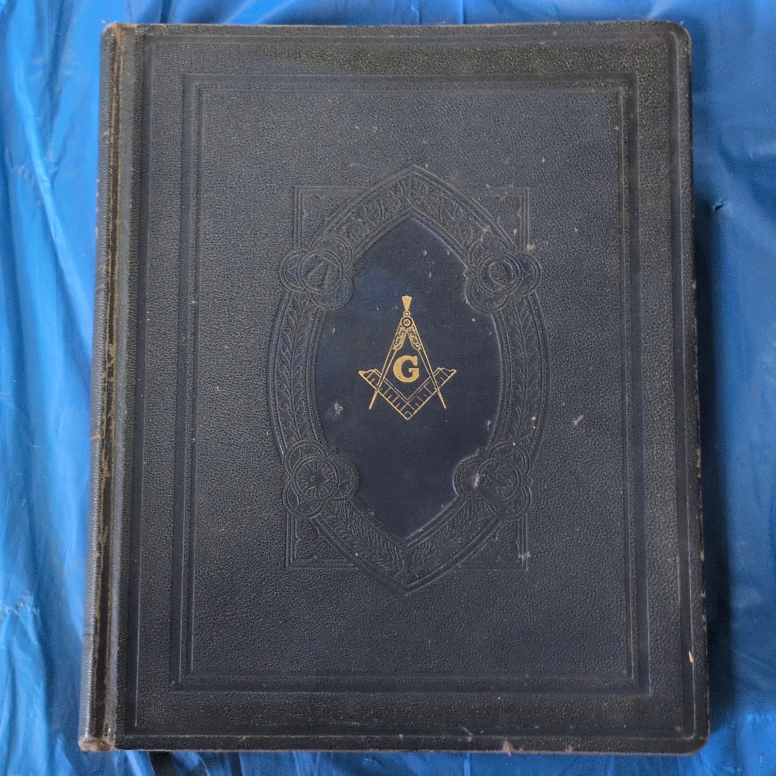 1949 Hertel Masonic Bible UNUSED Red Letter Cyclopedic Indexed Holy Bible