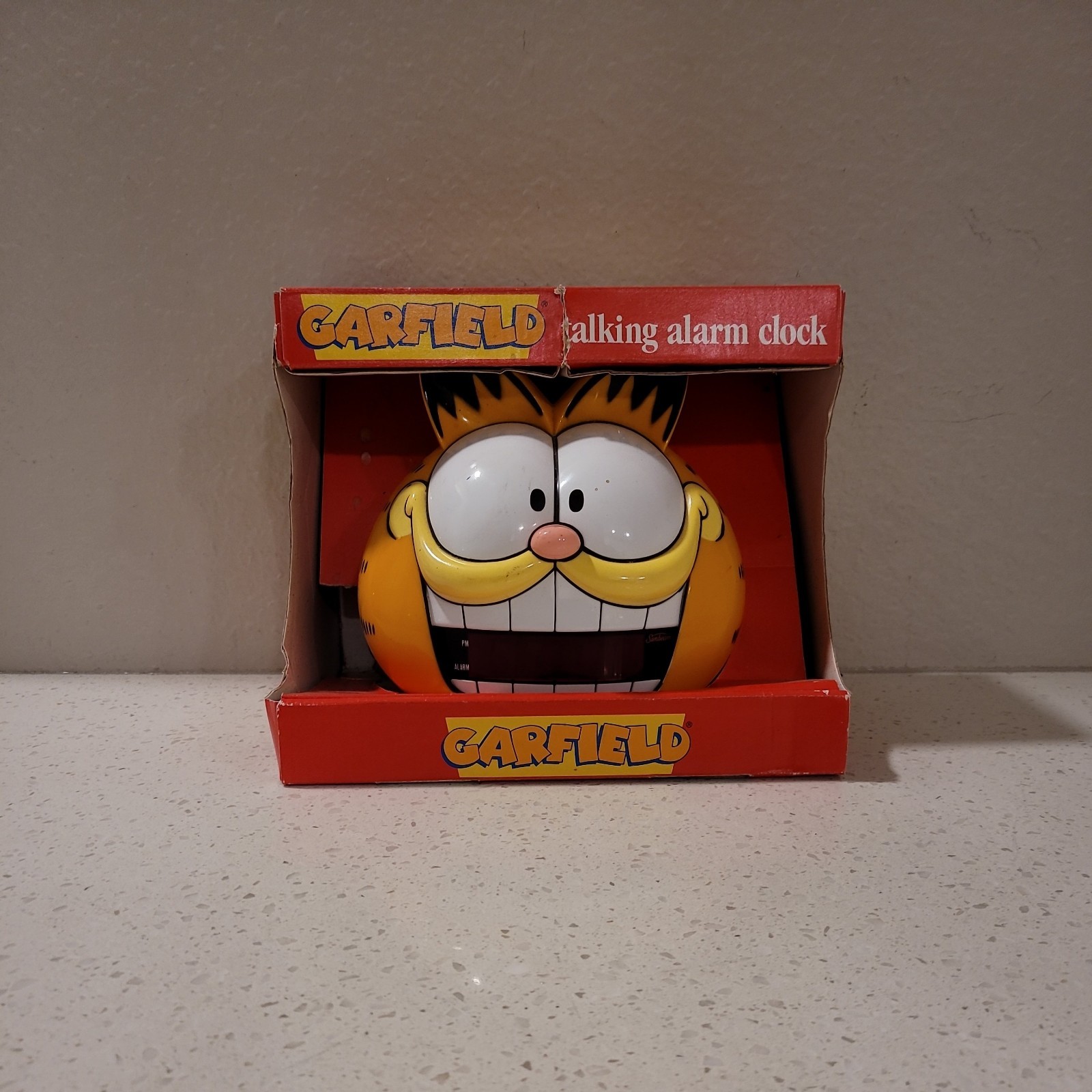 Vtg 1993 Garfield Sunbeam Talking LED Digital Alarm Clock 887-109 Working In Box