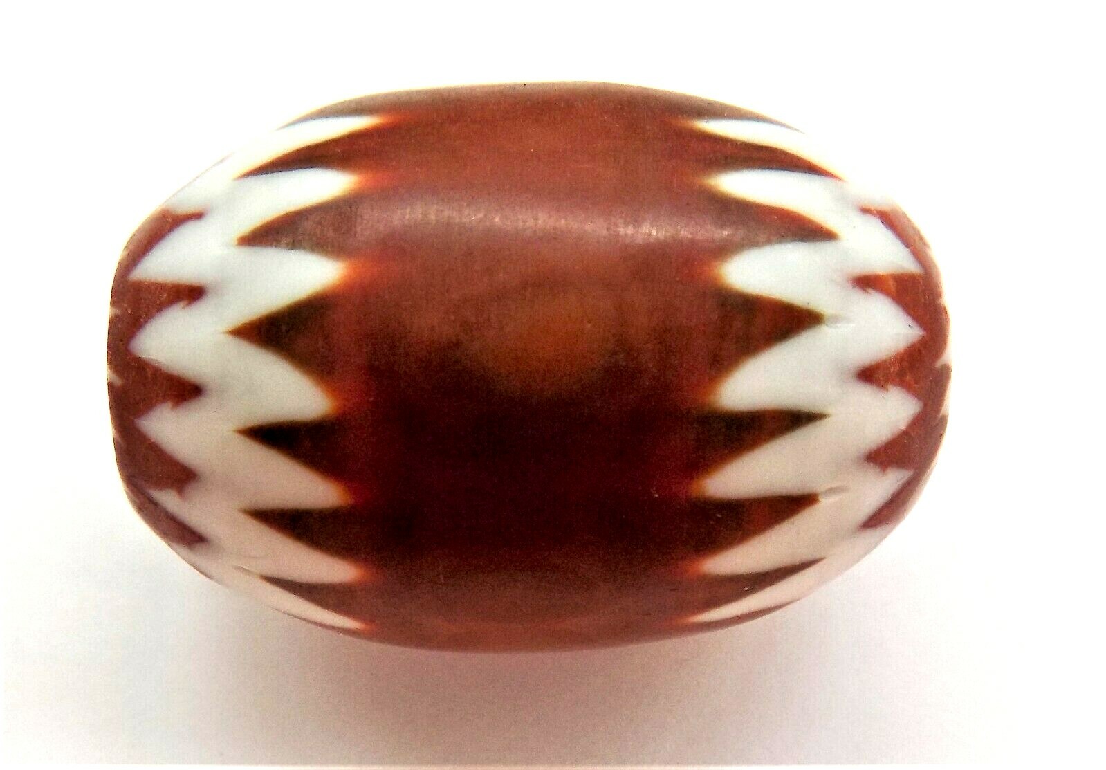 ULTRA Rare XXL Jumbo Giant Chevron Red Antique African Trade Bead  Bg 19  CHRA
