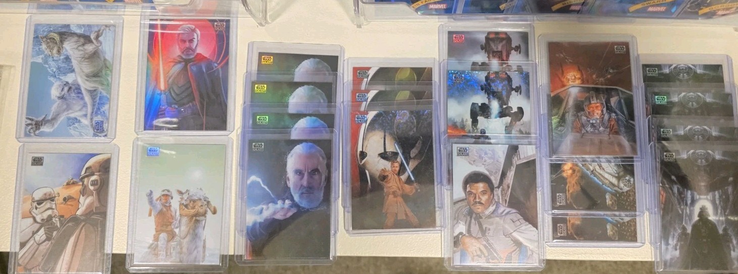 Topps Star Wars Galaxy 2026 Refractor, Mini Diamond, And Base Lot Topps Star Wars Galaxy 2026 Refractor, Mini Diamond, And Base Lot