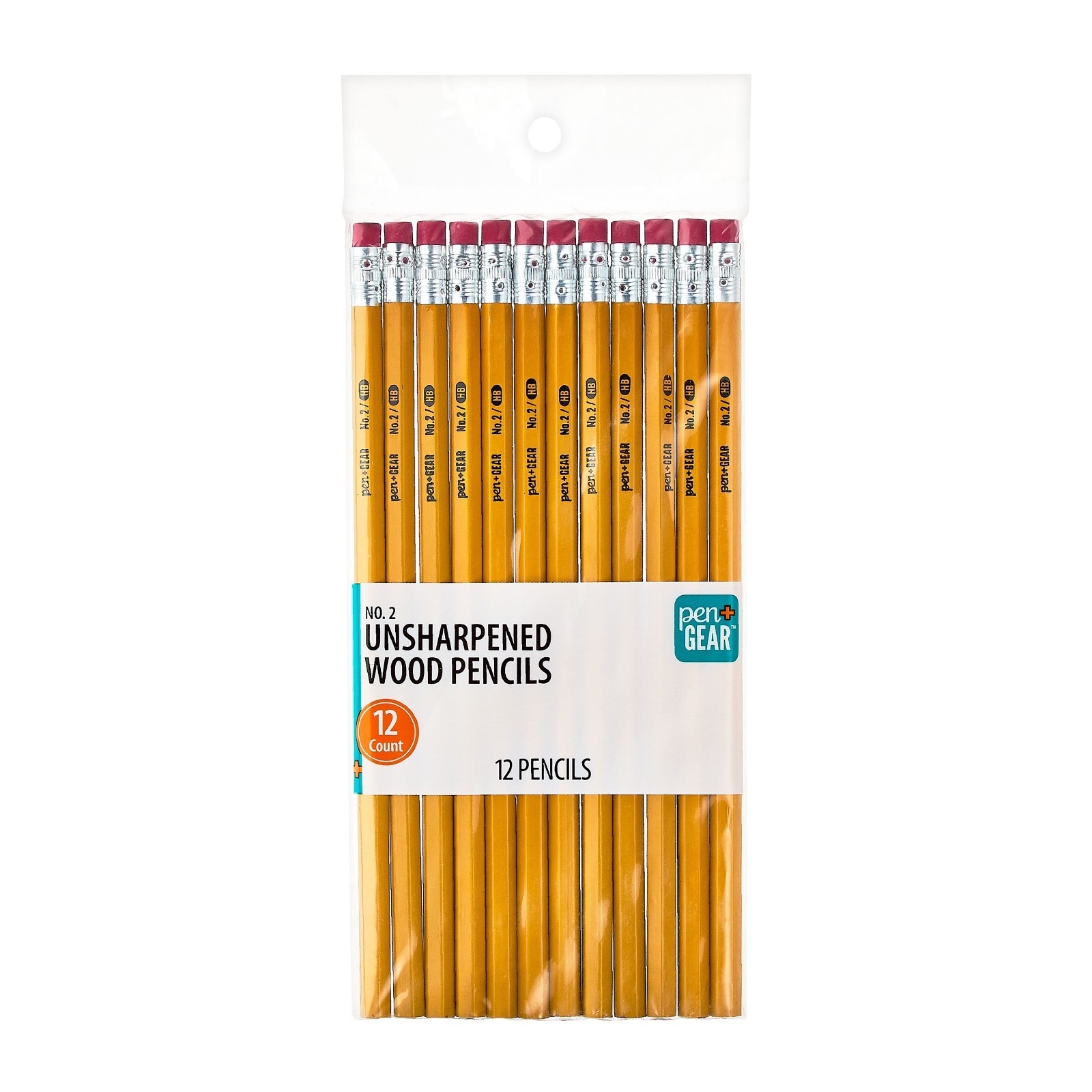 Pen+Gear Unsharpened Wood Pencils, #2 HB Lead, Yellow, 12 Count Pen+Gear Unsharpened Wood Pencils, #2 HB Lead, Yellow, 12 Count