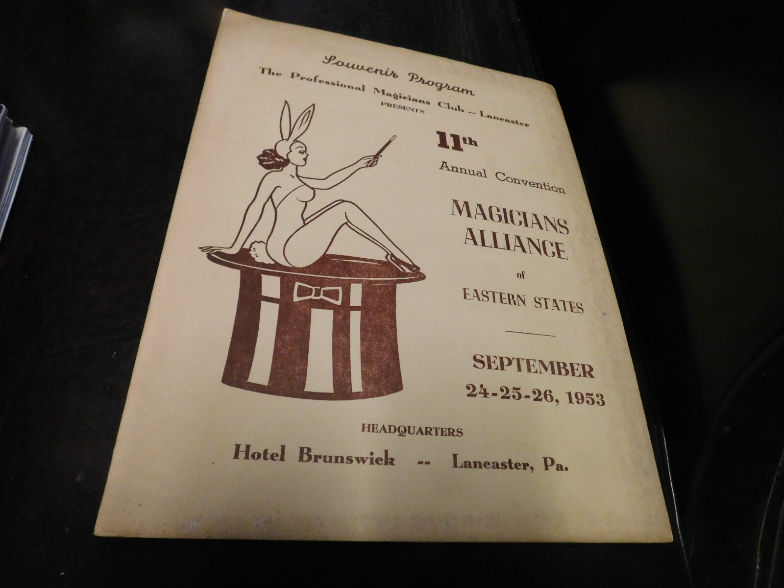 Magic Convention  Program / Magicians M.A.E.S Magicians Alliance 1953 11th