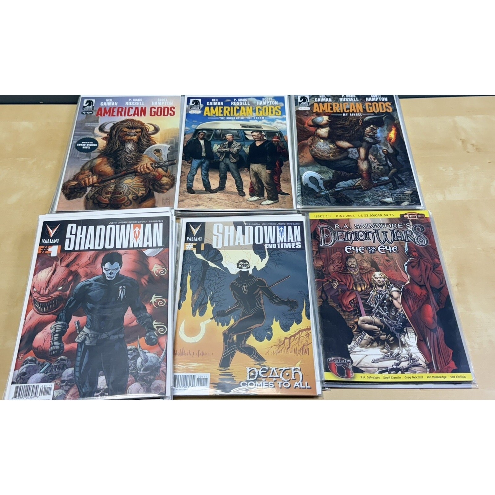 American Gods Neil Gaiman Dark Horse Comics Book Lot Shadowman Valiant Variant 1