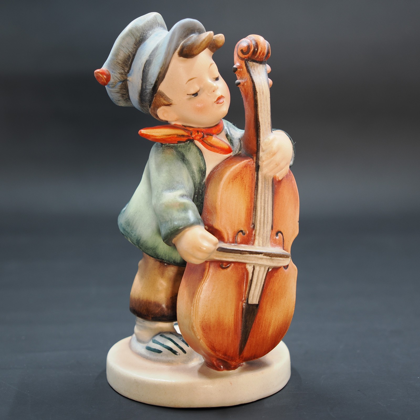 Hummel Figurine 186 Sweet Music, TMK-1 US Zone Rare Striped Slipper Variant