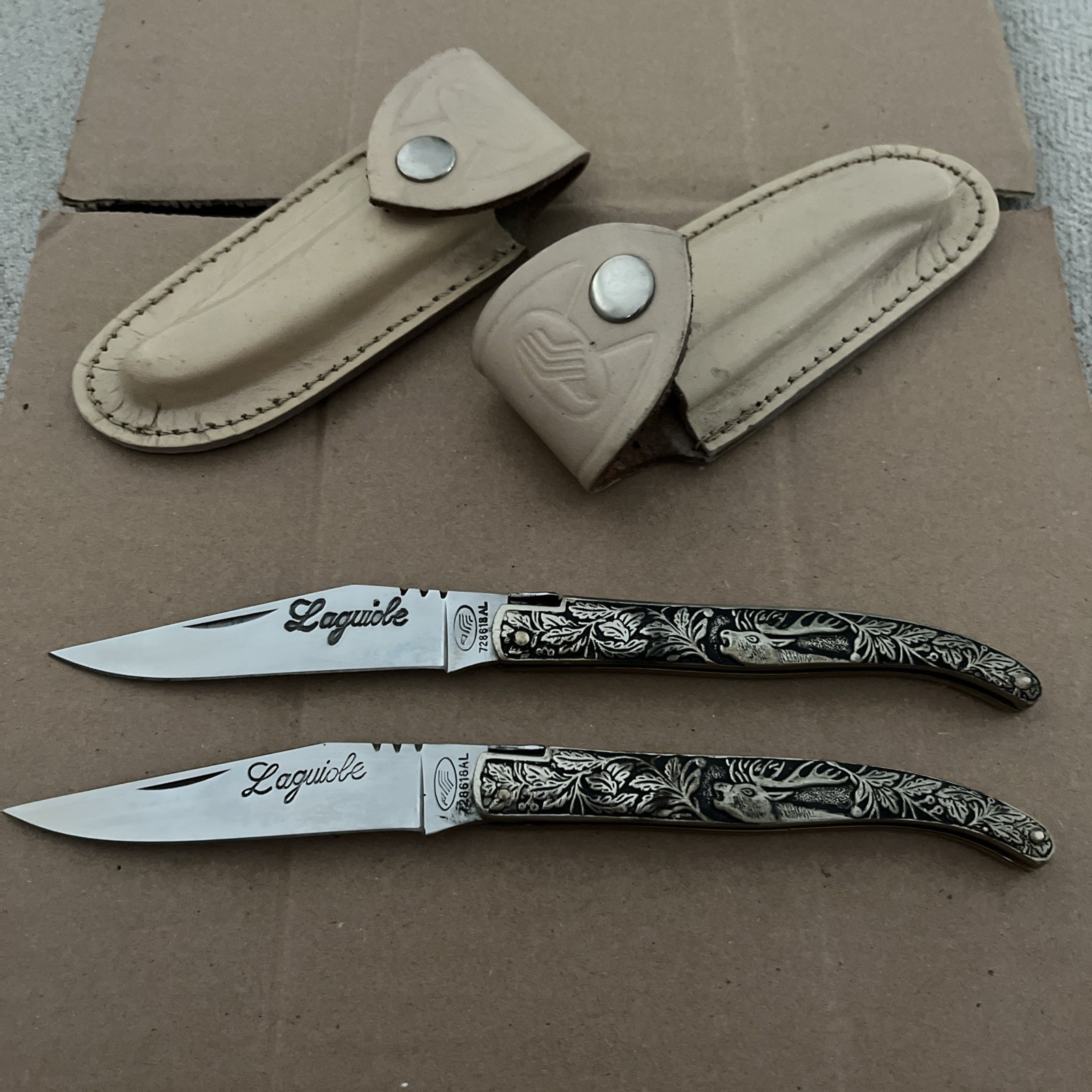 Vintage Laquiole Pocket Knife Steel Blade Metal Handle Sheath Men's Fold Rare Vintage Laquiole Pocket Knife Steel Blade Metal Handle Sheath Men's Fold Rare